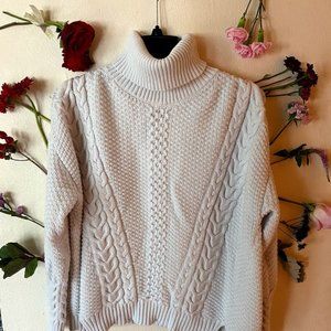 Cream turtle neck sweater